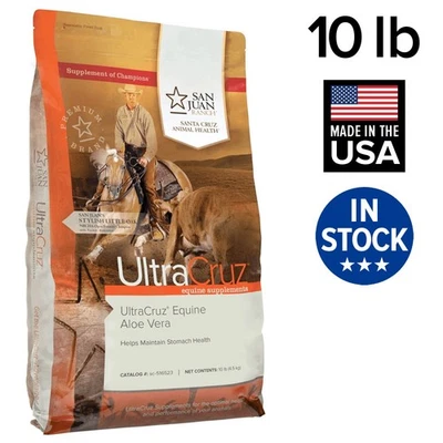 UltraCruz Equine Aloe Vera Supplement for Horses, 10 lb, Pellet (162 Day Supply)