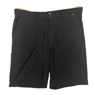 Hurley Mens Cargo Shorts 40 Black Pockets Casual Work Summer Comfort - Image 1 of 4