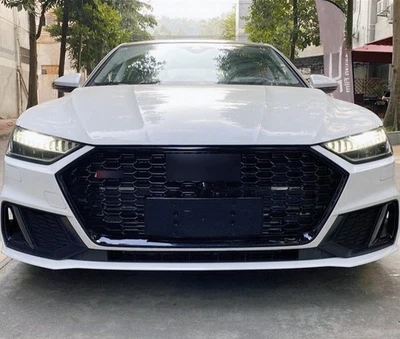 For Audi A7 S7 RS7 Black Front bumper mesh Honeycomb Grille GRILL 2019 2020-2022 - Image 1 of 4