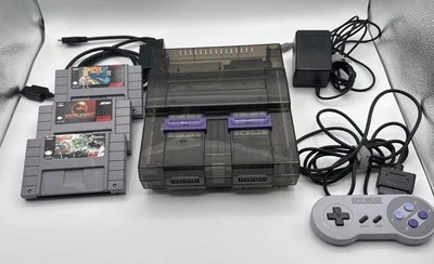 SNES Console Bundle OEM Controller, 3 Authentic Games, XYAB HDMI Cable, Reshell - Image 1 of 4