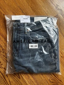 Pantalones de mezclilla American Eagle en embalaje sellado oscuro vintage 34/32 corte boot original - Imagen 1 de 6