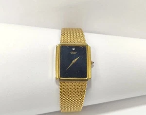 Vtg Authentic SEIKO Ladies Diamond Accent Gold Wristwatch WORKS Scratched Crystl - Picture 1 of 14