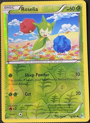 Roselia 8/106 Flashfire Reverse Holo - Pokémon Card - Image 1 of 2