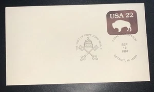 1985 US S#U608 Bison Engraved stamped envelope excellent condition Pope J Paul - Picture 1 of 3