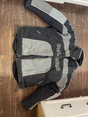Polaris Snowmobile Jacket Unisex Sz 2xl Black Excellent Condition. - Image 1 of 4