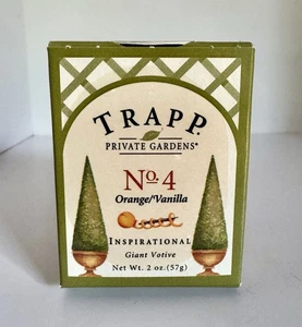 Rare Vintage Trapp Private Gardens No 4 Orange Clove Scented Giant Votive 2oz Candle - Bild 1 von 11
