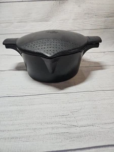 Pampered Chef #2778 Black 8 Cup 2 Quart Large Microwave Steamer Pot Strainer - Imagen 1 de 10