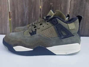 Big Kid's Air Jordan 4 Retro SE Craft Olive Green FB9929 200 Size 3Y (Women 4.5) - Picture 1 of 12