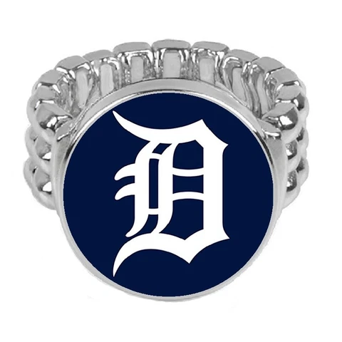 Detroit Tigers Mens Womens Adjustable Silver Ring w Gift Pkg D2 Cover
