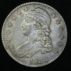 1832 50C CAPPED BUST HALF DO -AMAZING FIND- GORGEOUS COLOR - Picture 1 of 2