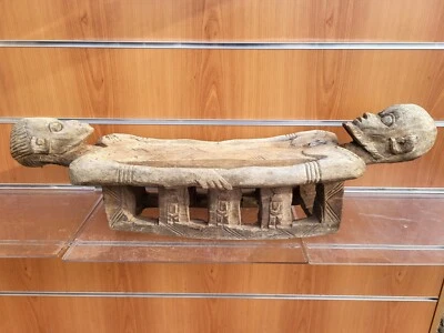 Rare Repose Tête Ou Tabouret Africain Ancien Ésotérique  - Photo 1/4