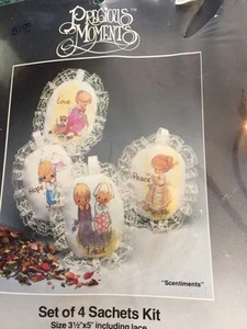 Precious Moments "Dufte", 4 Beutel Bastelset Handarbeit Stickerei - Bild 1 von 4