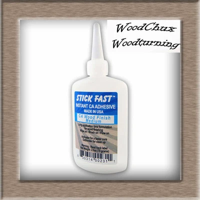 Stick Fast Wood Finish Thin Medium Glue 2.5 Oz CA Cyanoacrylate Adhesive Turning