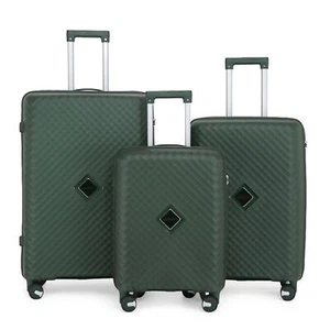 Hard Shell Cabin Suitcase Set 8 Wheel Luggage Case Strong Travel TSA Bag - Picture 1 of 23