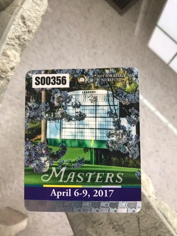🔥RARE 2017 MASTERS BADGE TICKET AUGUSTA NATIONAL GOLF PGA SERGIO GARCIA WINS!🔥 Cover
