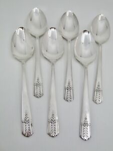 6 pcs Wm A Rogers Everlasting Tablespoons Serving Spoons Silverplate A1 Plus