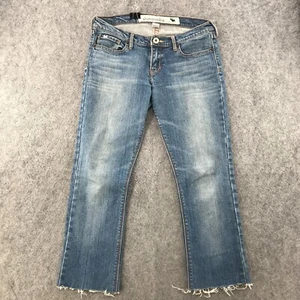 Abercrombie & Fitch Jeans Girls Youth Size 16 Mackenzie Cut Off Low Rise Denim - Picture 1 of 12