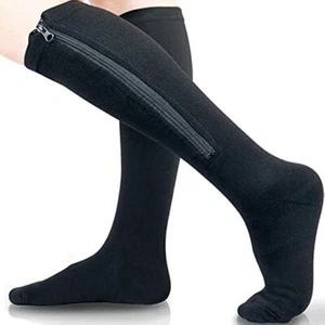 3Pairs 20-30 mmHg Zipper Compression Socks for Varicose Veins,Swelling,Pregnancy - Picture 1 of 21
