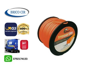 FILO PER DECESPUGLIATORE QUADRATO 3 mm bobina 100mt tagliaerba cavo matassa - Foto 1 di 3