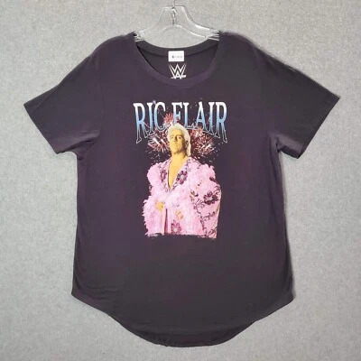 WWE Mujeres Top 2X Camisa Negra Ric Flair The Nature Boy Camiseta Manga Corta Foto 1 de 4