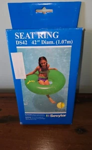 42" Sevylor Seat Ring Tube Float Yellow Ledge Seat 2 Air Chambers DS42 Vintage  - Picture 1 of 11