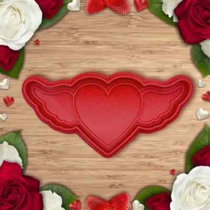 Valentine Heart Angel Cookie Cutter / Stamp – Create Heavenly Treats for Valenti - Picture 1 of 2