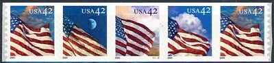 Old Glory 24/7 Flags PNC5 MNH Scott's 4240 - 4243 or 4243a V2222 - Image 1 of 2