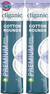 Premium Cotton Rounds for Face (200 Count) | Makeup Remover Pads, - Picture 1 of 12