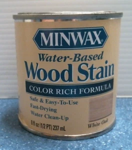 Minwax Water-Based Wood Stain WHITE OAK,  1/2 Pint  (21806)  FS - Picture 1 of 8