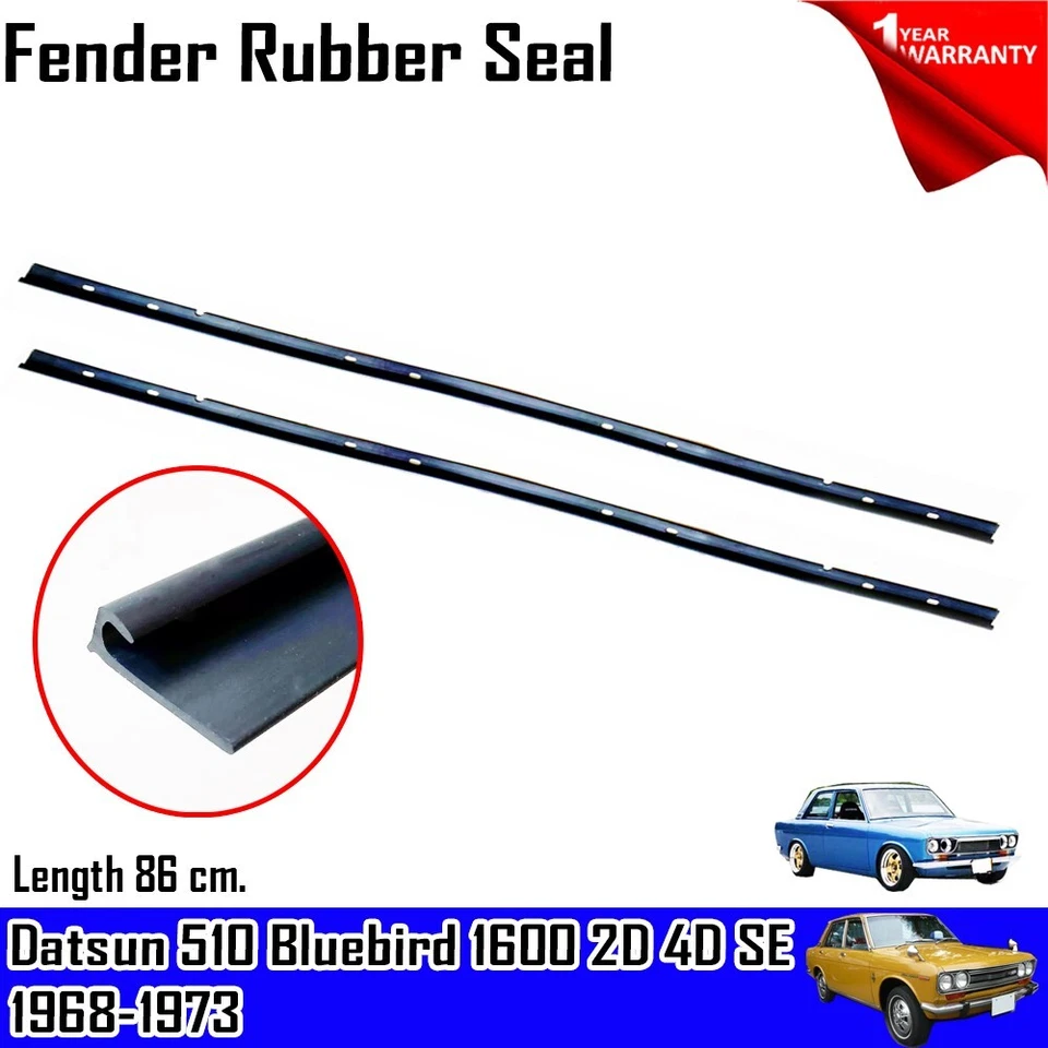 Par de sellos de goma para guardabarros Datsun 510 Bluebird 1600 1968-73 derecha derecha Foto 1 de 3