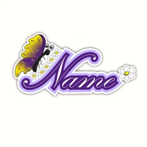 Custom Name Vinyl Stickers Butterfly Waterproof Personalized Decal Bottle Laptop - Picture 1 of 10