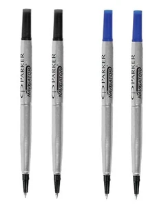 GENUINE PARKER ROLLERBALL REFILL FINE BLACK BLUE WRITING QUINK FLOW - Foto 1 di 34