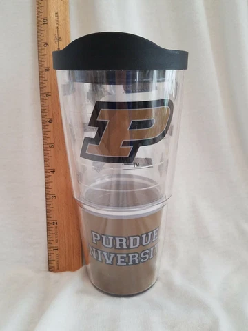 PURDUE University Logo Tervis Large 24oz Insulated Tumbler-Mug--Stays Cold Hot Cover