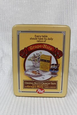 POST GRAPE-NUTS COLLECTOR TIN -REPLICA OF ORIGINAL POST GRAPE NUTS ADVERTISEMENT - Image 1 of 4