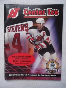 NJ Devils Center Ice Program Apr 21, 2002 Hurricanes Conference Quarterfinals - Picture 1 of 4