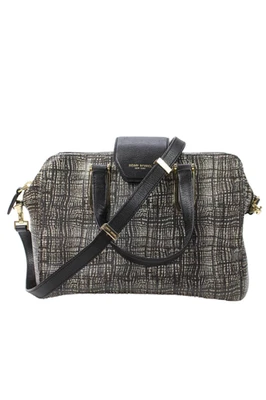 Bolso de hombro Henri Bendel para mujer de cuero tono dorado negro blanco Foto 1 de 4