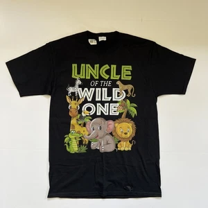 Uncle Of The Wild One Themed First Birthday Safari Jungle T-Shirt Size Medium - Picture 1 of 7