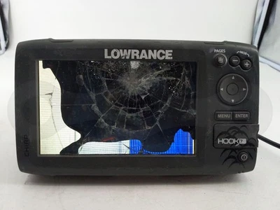 LOWRANCE HOOK 7 FISH FINDER GPS BOAT CHARTPLOTTER HEAD UNIT SCREEN 7" DISPLAY - Image 1 of 4