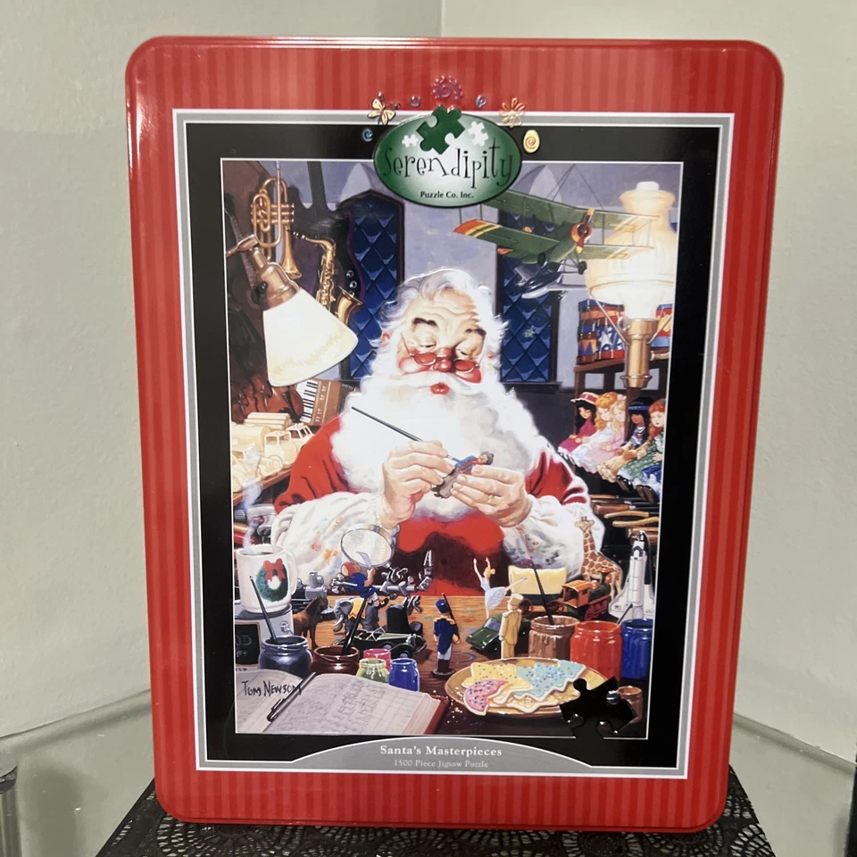 SERENDIPITY головоломка Санта шедевры 1500 шт. коллекционеров олово новый - Изображение 1 из 3