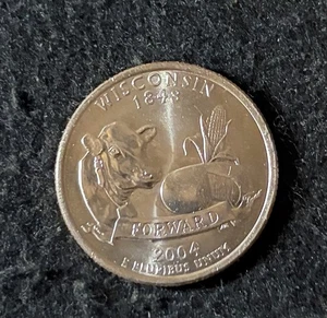 2004 P Wisconsin quarter Circulated Free Shipping - Picture 1 of 2