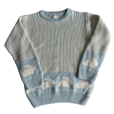 Suéter Fin & Vince Grueso Conejito Algodón Orgánico Azul 8-9 años Foto 1 de 4