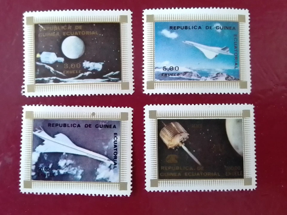 SELLOS GUINEA ECUATORIAL MNH 1976 AVIACIÓN Y ESPACIO - Imagen 1 de 1