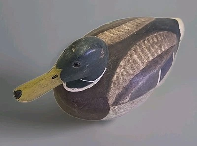 Vintage 16" Ken Harris Woodville NY Madeira Mallard Drake Pato Isca Olhos de Vidro - Imagem 1 de 4