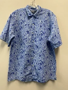 Polo Ralph Lauren Caldwell Linen Cotton Blend Blue Floral Hawaiian Shirt—Medium - Picture 1 of 3