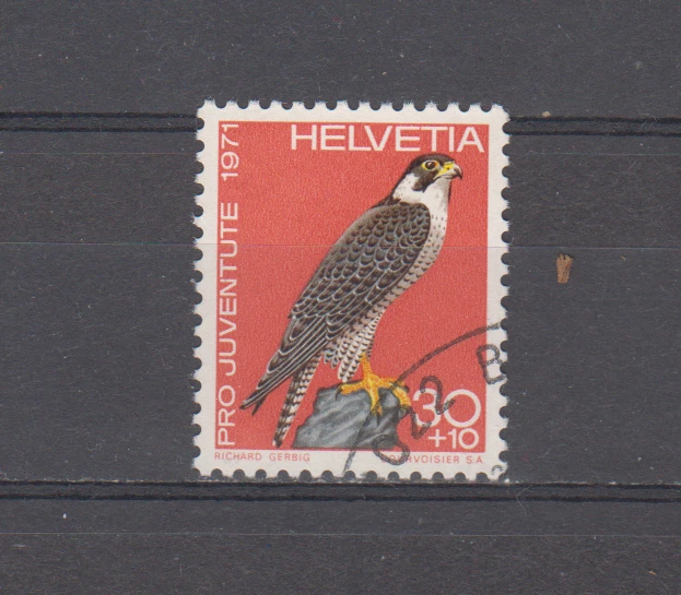 SWITZERLAND : 1971 - USED - SCOTT # B404   SEMI-POSTAL  / BIRDS - Image 1 of 1