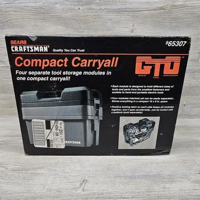 Vintage Sears Craftsman GTO Compact Carryall Tool Box Organizer 965307 USA 4 - Image 1 of 4