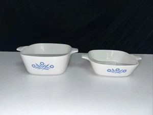 JUEGO DE 2--Cazuela pequeña Corning Ware AZUL ACIANO 2-3/4 tazas P-43-B y P-41 - Imagen 1 de 16