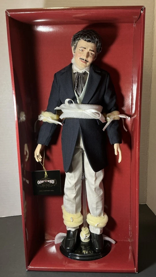 MUÑECA RETRATO MAYORDOMO RHETT LO QUE EL VIENTO SE LLEVÓ FRANKLIN COMO NUEVA ~ ¡RARA! NUEVO EN CAJA Foto 1 de 4