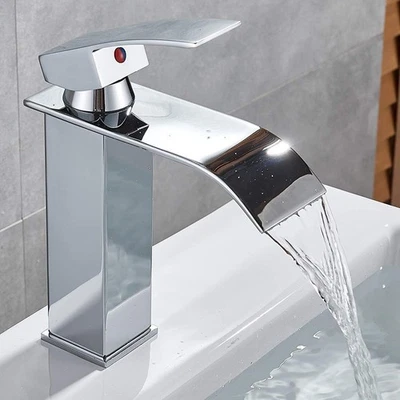 Wasserhahn Bad Waschtischarmatur Badarmatur Waschbecken Mischbatterie Chrom Hahn - Bild 1 von 4