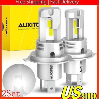 4x AUXITO H4 9003 LED Headlight Kit High Low Beam Bulbs 30000LM Bright M6 B Foto 1 de 4